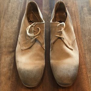 Topman beige suede dress shoe